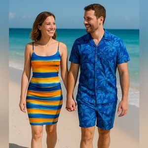 Suduction dress striped beachy vibe